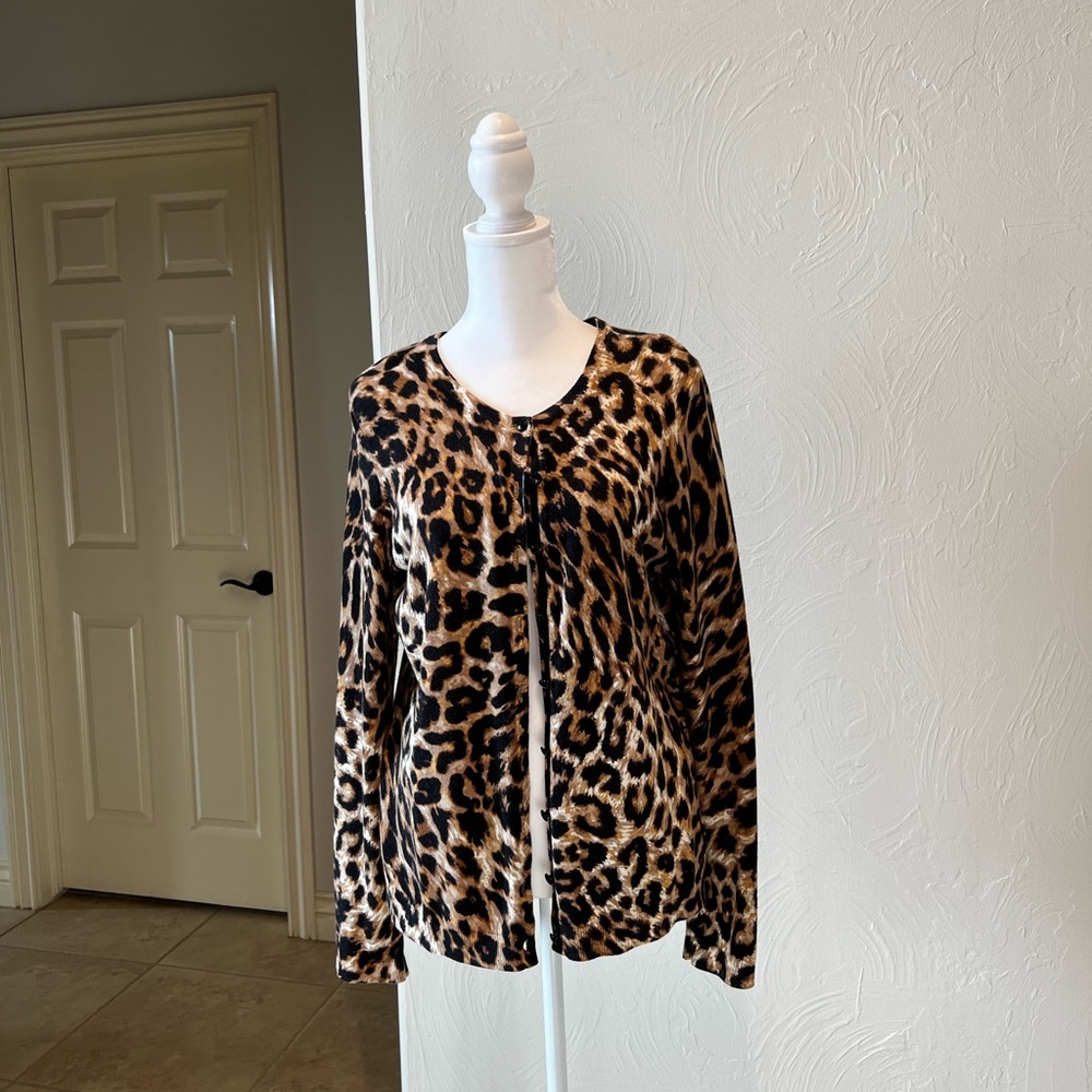 Leopard Print Cardigan From Talbots - image 2